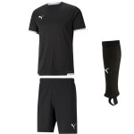 Puma teamLiga Kinder Trikotsatz - black - black - black - Gr. 152