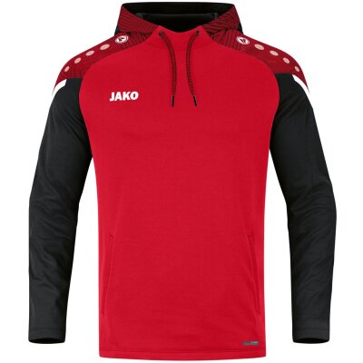 Jako Performance Kapuzensweat - rot/schwarz - Gr. m