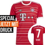 adidas FC Bayern Trikot 2022/2023 Home mit Nummer + Namer...