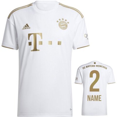 adidas FC Bayern Trikot 2022/2023 Away mit Nummer + Name - Erw - Gr.  3XL