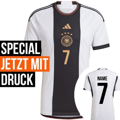 adidas DFB Heim Trikot WM 2022 mit Namen und Nummern von Adidas