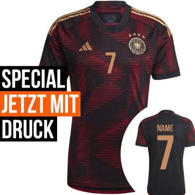 adidas DFB Away Trikot WM 2022 mit Namen und Nummern von Adidas