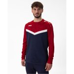 Jako Iconic Sweat - marine/chili rot - Gr. xxl