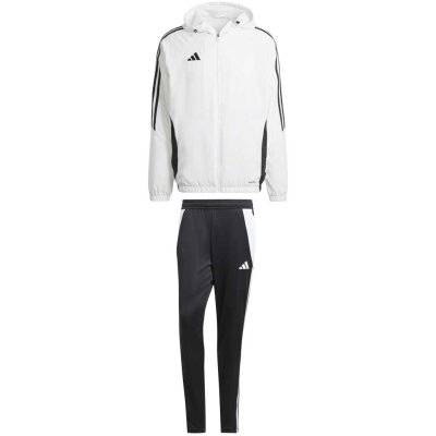 adidas Tiro 24 Präsentationsanzug mit Kapuze - white/black - Gr. 128