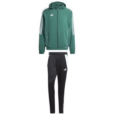 adidas Tiro 24 Präsentationsanzug mit Kapuze - team dark green/white - Gr. xl