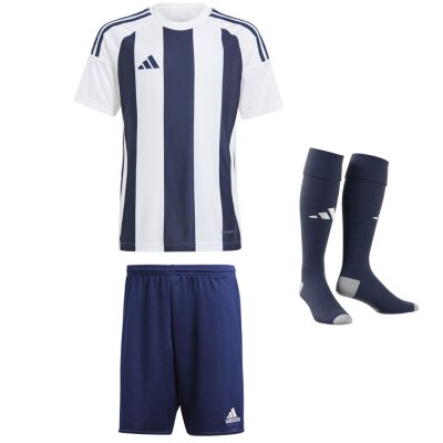 adidas Striped 24 Kinder Trikotsatz - navy - navy - navy - Gr. kurzarm | 164 - 164 - xs