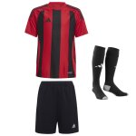 adidas Striped 24 Trikotsatz - red - black - black - Gr. kurzarm | m - m - m
