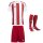 adidas Striped 24 Trikotsatz - white - red - red - Gr. kurzarm | l - l - l