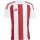 adidas Striped 24 Trikotsatz - white - red - red - Gr. kurzarm | l - l - l