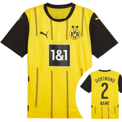 Puma BVB Trikot 2024/2025 Home mit Nummern + Namen - Ki - Gr. 152