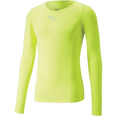 Puma Liga Baselayer Tee LS  -  58 fizzy lime - Gr. XXL