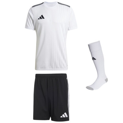 adidas Campeon 25 Kinder Trikotsatz - white - black - white - Gr. kurzarm | 164 - 164 - xs