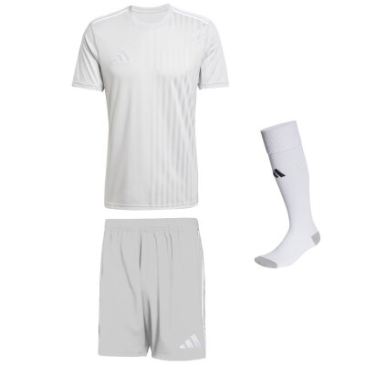 adidas Campeon 25 Trikotsatz - light grey - grey - white - Gr. kurzarm | 2xl - 2xl - xl