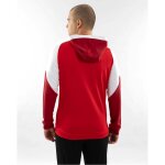 Jako Dynamic Zip Hoodie - rot/weiß/dunkelrot - Gr. XXL