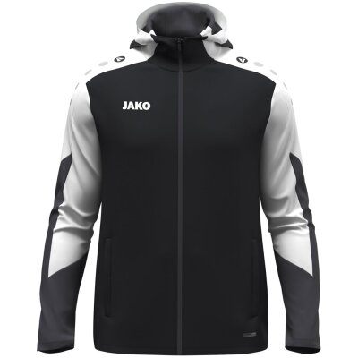 Jako Dynamic Kapuzenjacke - schwarz/weiß/anthrazit - Gr. Kinder | 140