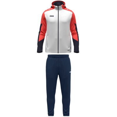 Jako Dynamic Kapuzenanzug - weiß/coral/marine - Gr. Damen | XL (46/48)