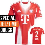 adidas FC Bayern Trikot 2025/2026 Home mit Nummern +...